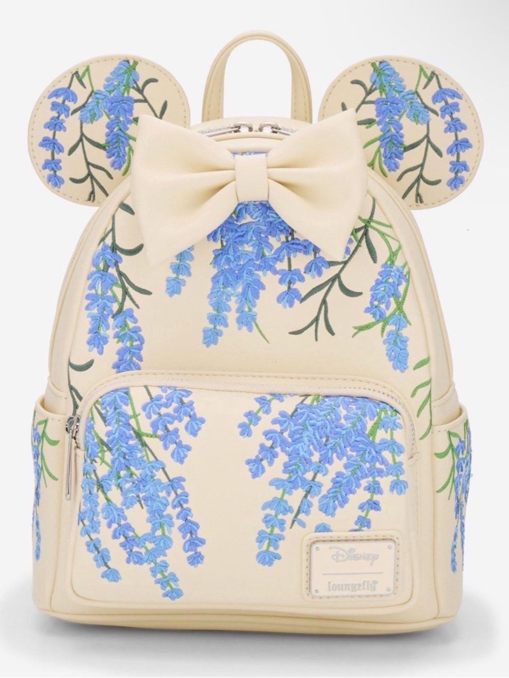 New Loungefly Disney Minnie Mouse Blue Floral Mini Backpack